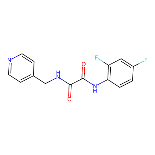 N'-(2,4-difluorophenyl)-N-(pyridin-4-ylmethyl)oxamide structure