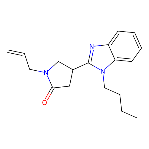 1-allyl-4-(1-butyl-1H-benzimidazol-2-yl)-2-pyrrolidinone structure