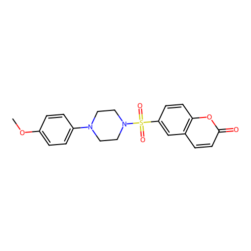 6-[4-(4-Methoxy-phenyl)-piperazine-1-sulfonyl]-chromen-2-one structure