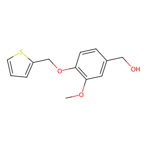 [3-Methoxy-4-(thiophen-2-ylmethoxy)phenyl]methanol structure
