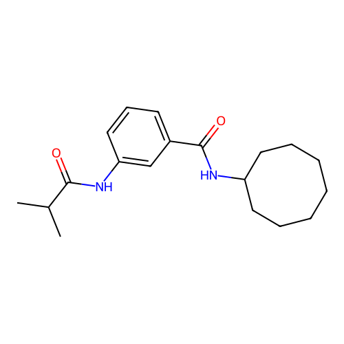 N-cyclooctyl-3-(2-methylpropanoylamino)benzamide structure