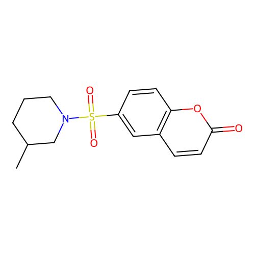 6-[(3-methylpiperidin-1-yl)sulfonyl]-2H-chromen-2-one structure