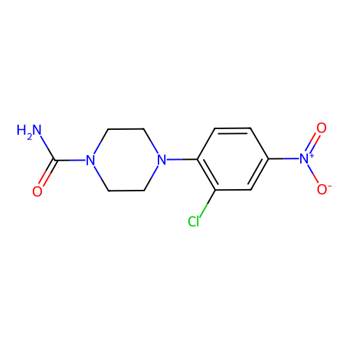4-(2-Chloro-4-nitrophenyl)piperazine-1-carboxamide structure