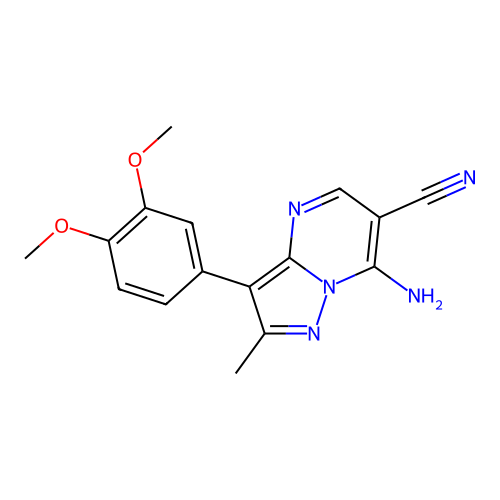 7-Amino-3-(3,4-dimethoxyphenyl)-2-methylpyrazolo[1,5-a]pyrimidine-6-carbonitrile structure