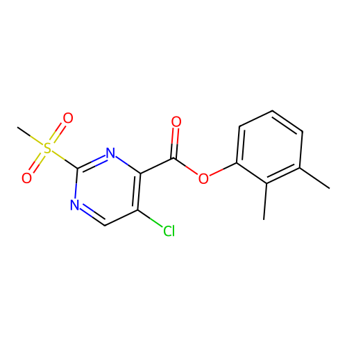 2,3-Dimethylphenyl 5-chloro-2-(methylsulfonyl)pyrimidine-4-carboxylate structure