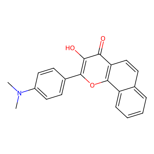 2-[4-(Dimethylamino)phenyl]-3-hydroxybenzo[h]chromen-4-one structure