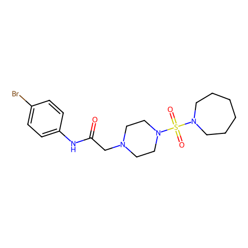 2-[4-(azepane-1-sulfonyl)piperazin-1-yl]-N-(4-bromophenyl)acetamide structure