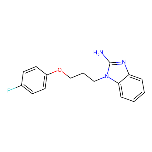 1-[3-(4-fluorophenoxy)propyl]-1H-benzimidazol-2-amine structure