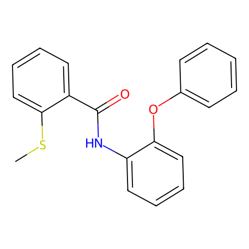 2-(methylthio)-N-(2-phenoxyphenyl)benzamide structure