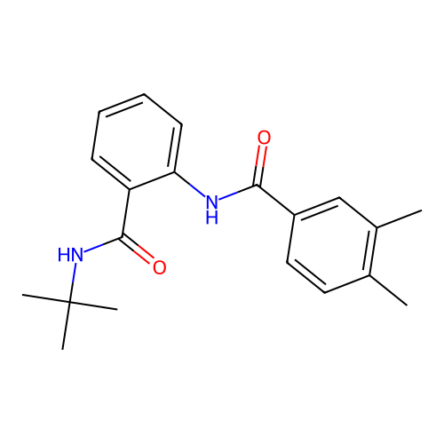 N-[2-(tert-butylcarbamoyl)phenyl]-3,4-dimethylbenzamide structure