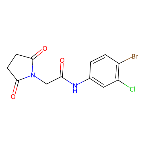 N-(4-bromo-3-chlorophenyl)-2-(2,5-dioxopyrrolidin-1-yl)acetamide structure