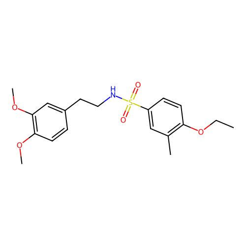N-[2-(3,4-dimethoxyphenyl)ethyl]-4-ethoxy-3-methylbenzenesulfonamide structure