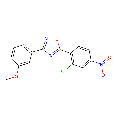 5-(2-Chloro-4-nitrophenyl)-3-(3-methoxyphenyl)-1,2,4-oxadiazole structure