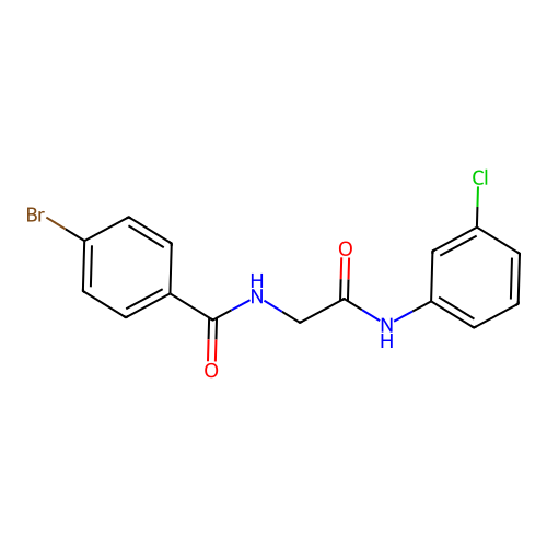 4-bromo-N-[2-(3-chloroanilino)-2-oxoethyl]benzamide structure