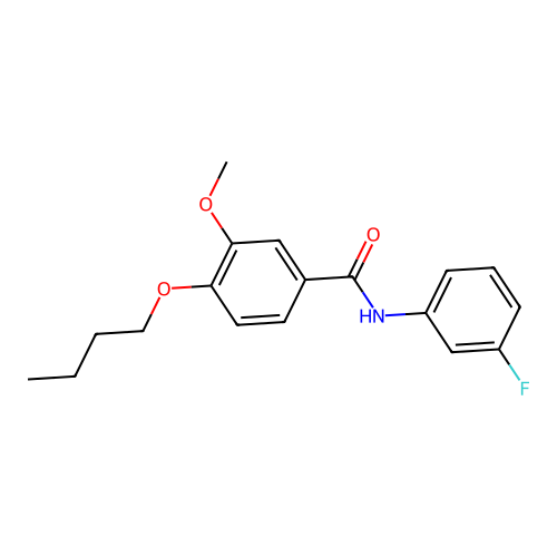 4-butoxy-N-(3-fluorophenyl)-3-methoxybenzamide structure