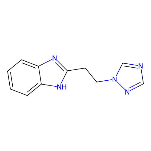 2-[2-(1H-1,2,4-triazol-1-yl)ethyl]-1H-benzimidazole structure