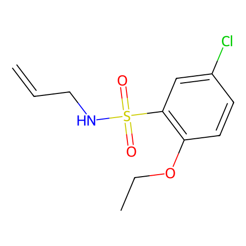 5-chloro-2-ethoxy-N-prop-2-enylbenzenesulfonamide structure