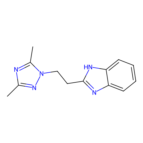 2-[2-(3,5-dimethyl-1,2,4-triazol-1-yl)ethyl]-1H-benzimidazole structure