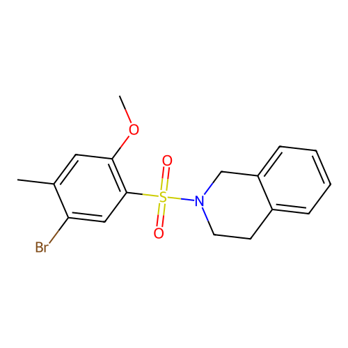 2-[(5-Bromo-2-methoxy-4-methylphenyl)sulfonyl]-1,2,3,4-tetrahydroisoquinoline structure