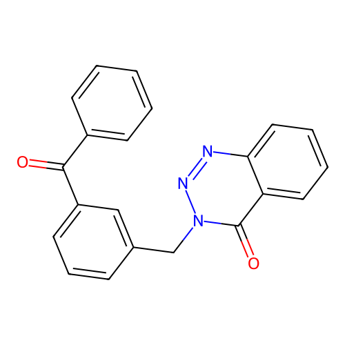 3-[(3-Benzoylphenyl)methyl]-1,2,3-benzotriazin-4-one structure