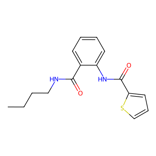 N-[2-(butylcarbamoyl)phenyl]thiophene-2-carboxamide structure