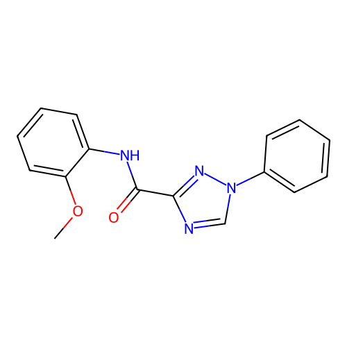 N-(2-methoxyphenyl)-1-phenyl-1,2,4-triazole-3-carboxamide structure