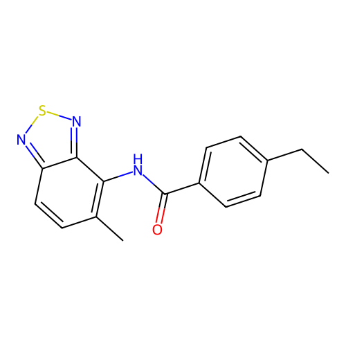 4-ethyl-N-(5-methyl-2,1,3-benzothiadiazol-4-yl)benzamide structure