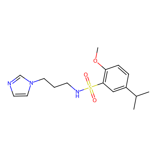 N-(3-Imidazol-1-yl-propyl)-5-isopropyl-2-methoxy-benzenesulfonamide structure