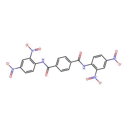1,4-Benzenedicarboxamide, N,N'-bis(2,4-dinitrophenyl)- structure