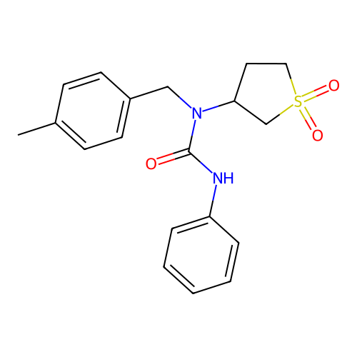 1-(1,1-Dioxidotetrahydrothiophen-3-yl)-1-(4-methylbenzyl)-3-phenylurea structure
