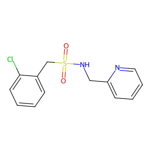 1-(2-chlorophenyl)-N-(pyridin-2-ylmethyl)methanesulfonamide structure