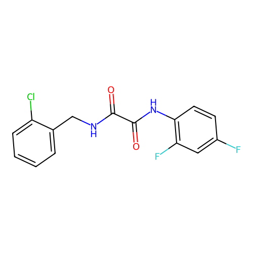N-[(2-chlorophenyl)methyl]-N'-(2,4-difluorophenyl)oxamide structure