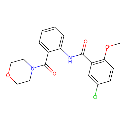 5-chloro-2-methoxy-N-[2-(morpholine-4-carbonyl)phenyl]benzamide structure