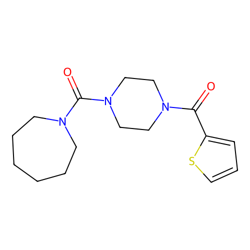 1-{[4-(2-Thienylcarbonyl)-1-piperazinyl]carbonyl}azepane structure