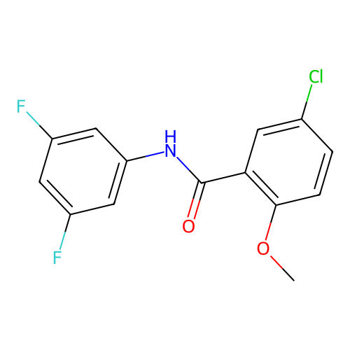 5-chloro-N-(3,5-difluorophenyl)-2-methoxybenzamide structure