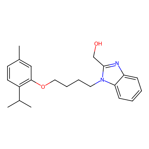 [1-[4-(5-Methyl-2-propan-2-ylphenoxy)butyl]benzimidazol-2-yl]methanol structure