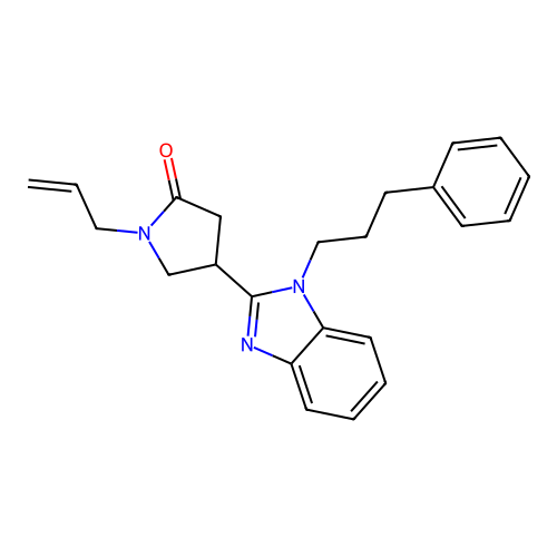 4-[1-(3-Phenylpropyl)benzimidazol-2-yl]-1-prop-2-enylpyrrolidin-2-one structure