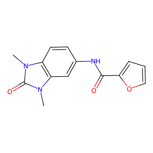 N-(1,3-dimethyl-2-oxobenzimidazol-5-yl)furan-2-carboxamide structure