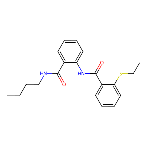 N-butyl-2-[(2-ethylsulfanylbenzoyl)amino]benzamide structure