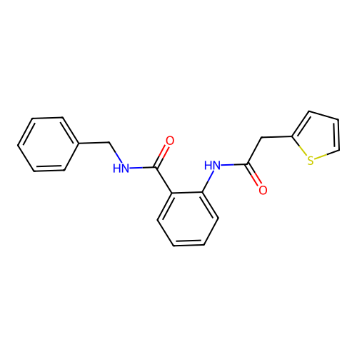 N-benzyl-2-[(2-thiophen-2-ylacetyl)amino]benzamide structure