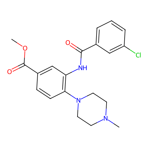Methyl 3-(3-chlorobenzamido)-4-(4-methylpiperazin-1-YL)benzoate structure