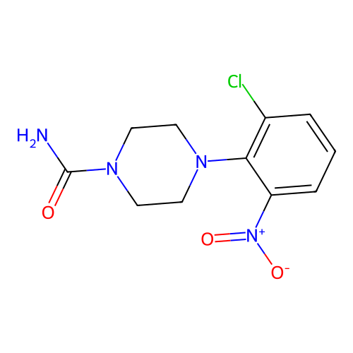 4-(2-Chloro-6-nitrophenyl)piperazine-1-carboxamide structure