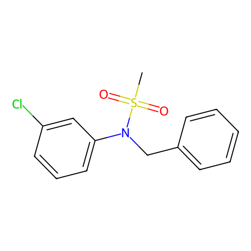 N-benzyl-N-(3-chlorophenyl)methanesulfonamide structure