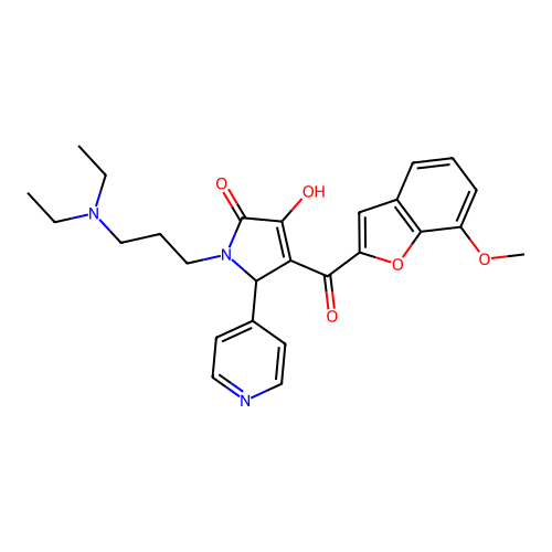 1-[3-(Diethylamino)propyl]-3-hydroxy-4-[(7-methoxybenzo[d]furan-2-yl)carbonyl]-5-(4-pyridyl)-3-pyrrolin-2-one structure