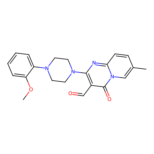2-[4-(2-methoxyphenyl)piperazin-1-yl]-7-methyl-4-oxopyrido[1,2-a]pyrimidine-3-carbaldehyde structure