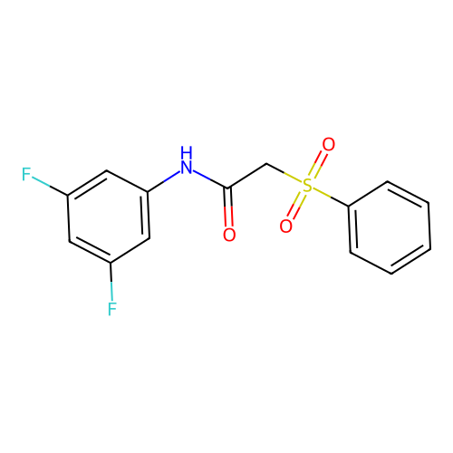 2-(benzenesulfonyl)-N-(3,5-difluorophenyl)acetamide structure