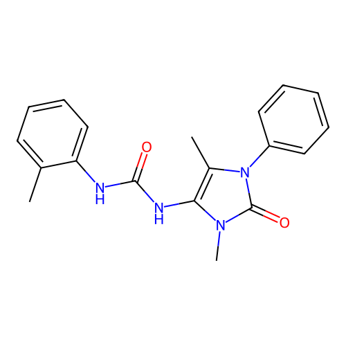 1-(3,5-Dimethyl-2-oxo-1-phenylimidazol-4-yl)-3-(2-methylphenyl)urea structure