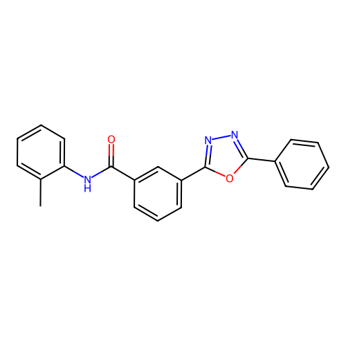 N-(2-methylphenyl)-3-(5-phenyl-1,3,4-oxadiazol-2-yl)benzamide structure