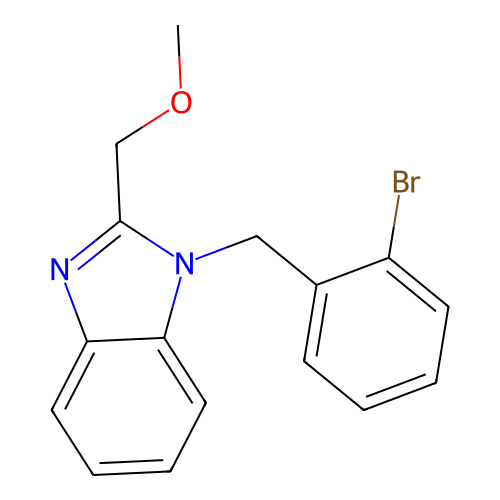 1-[(2-Bromophenyl)methyl]-2-(methoxymethyl)benzimidazole structure