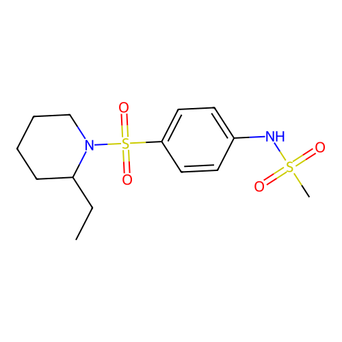 N-[4-(2-ethylpiperidin-1-yl)sulfonylphenyl]methanesulfonamide structure